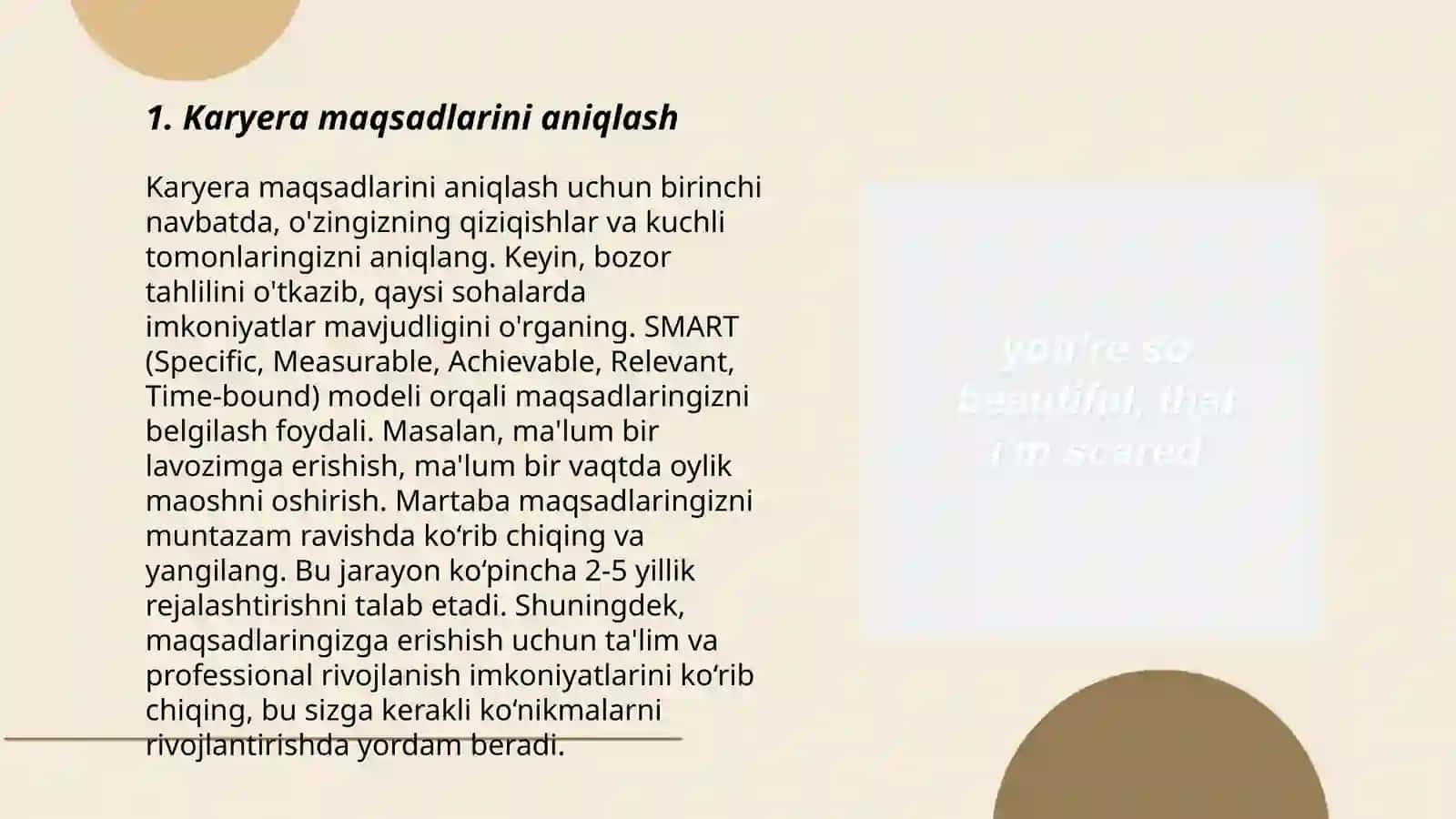 Karyerani rejalashtirish 3