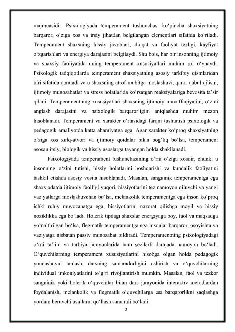 Temperament va uning xususiyatlari 3