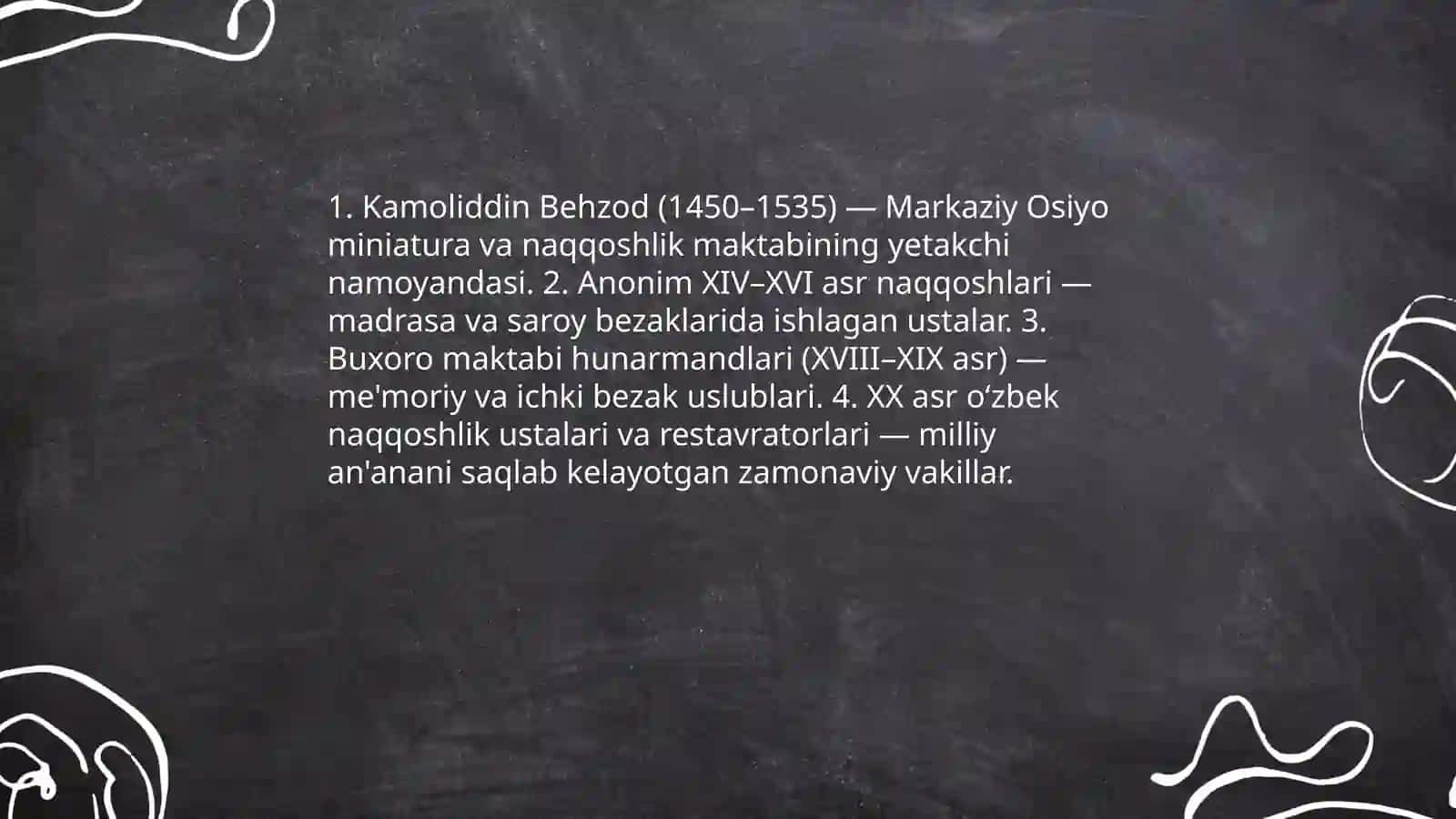 Naqqoshlik sanʼati namoyandalari 3