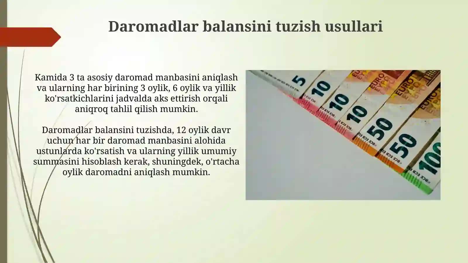 Daromad samarasi a almashyirish 3