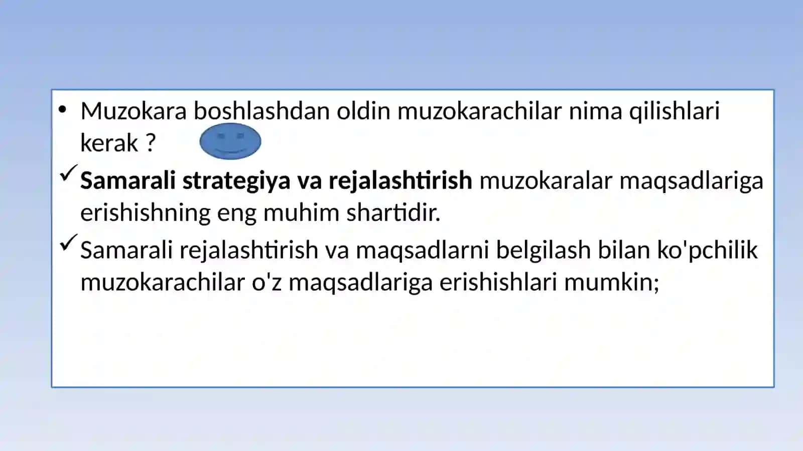 MUZOKARALAR: STRATEGIYA VA TAKTIKA 3