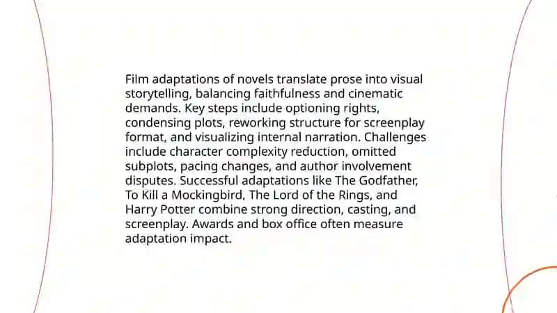 Film adaptations of novels 3