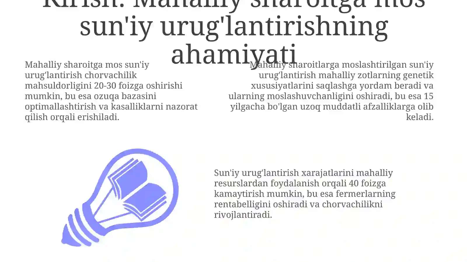 Mahalliy sharoitga mos sun'iy urug'lantirish 3