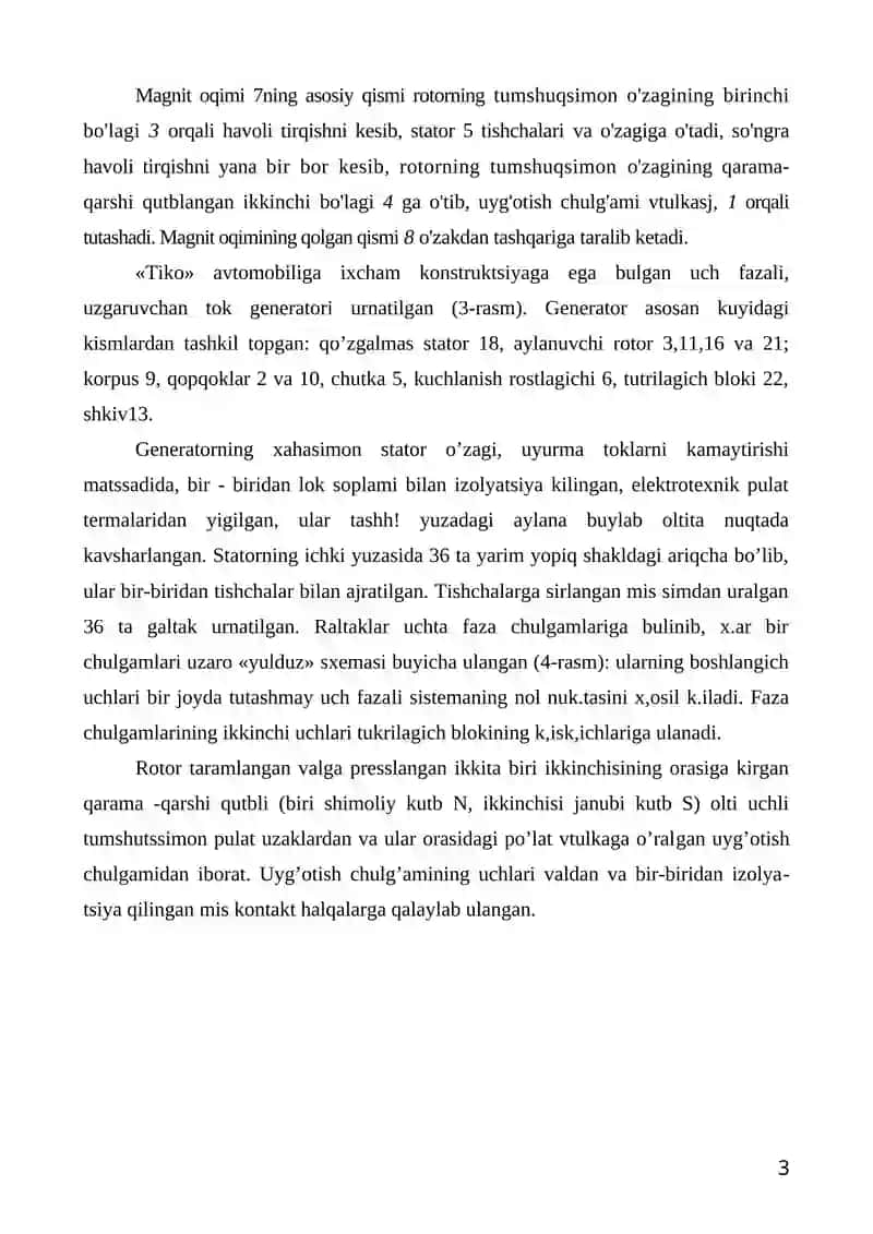 O’zgaruvchan tok generatori 3