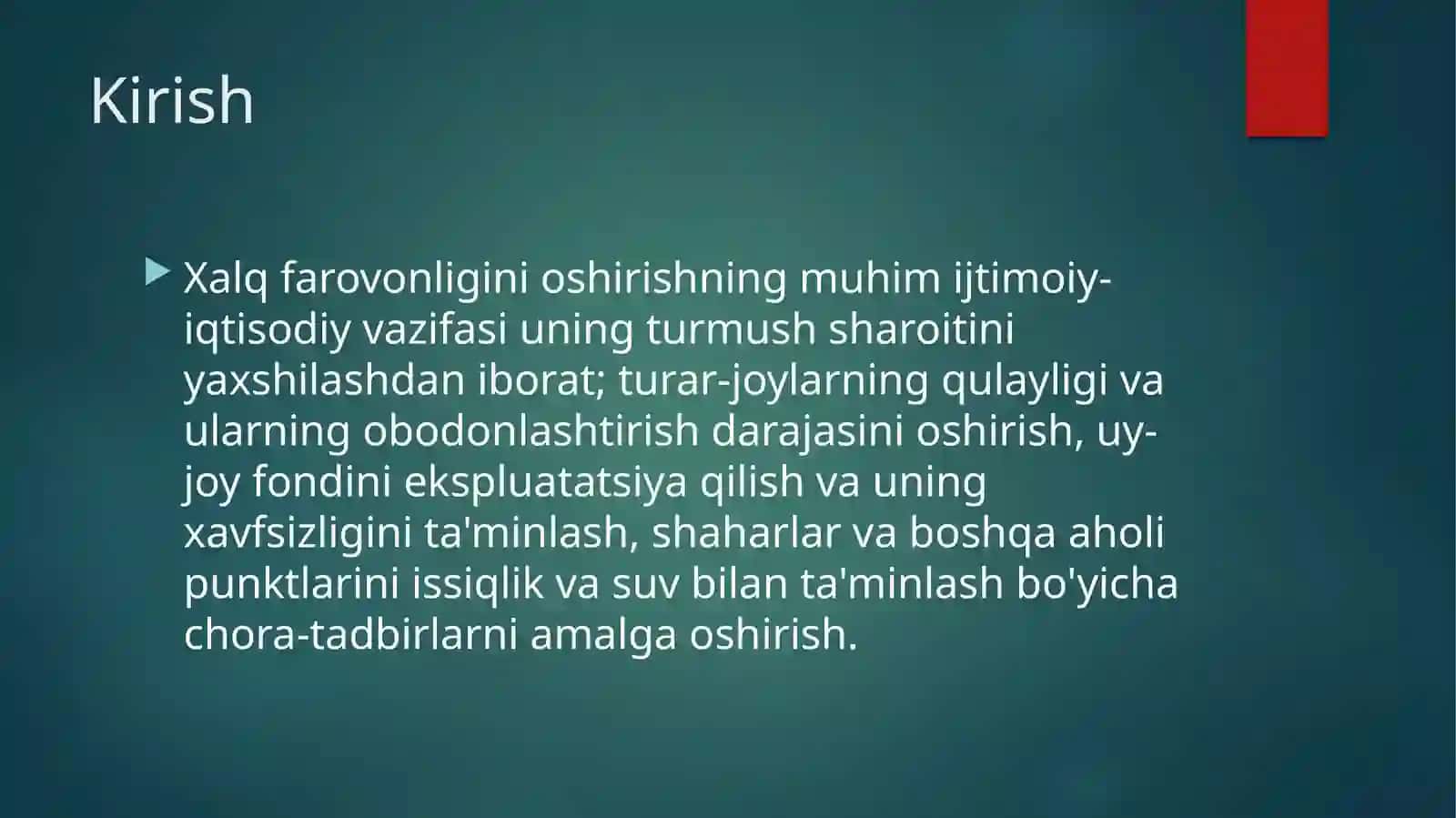 Uy-joy kommunal xo’jaligi tarmog’i iqtisodiyoti 3