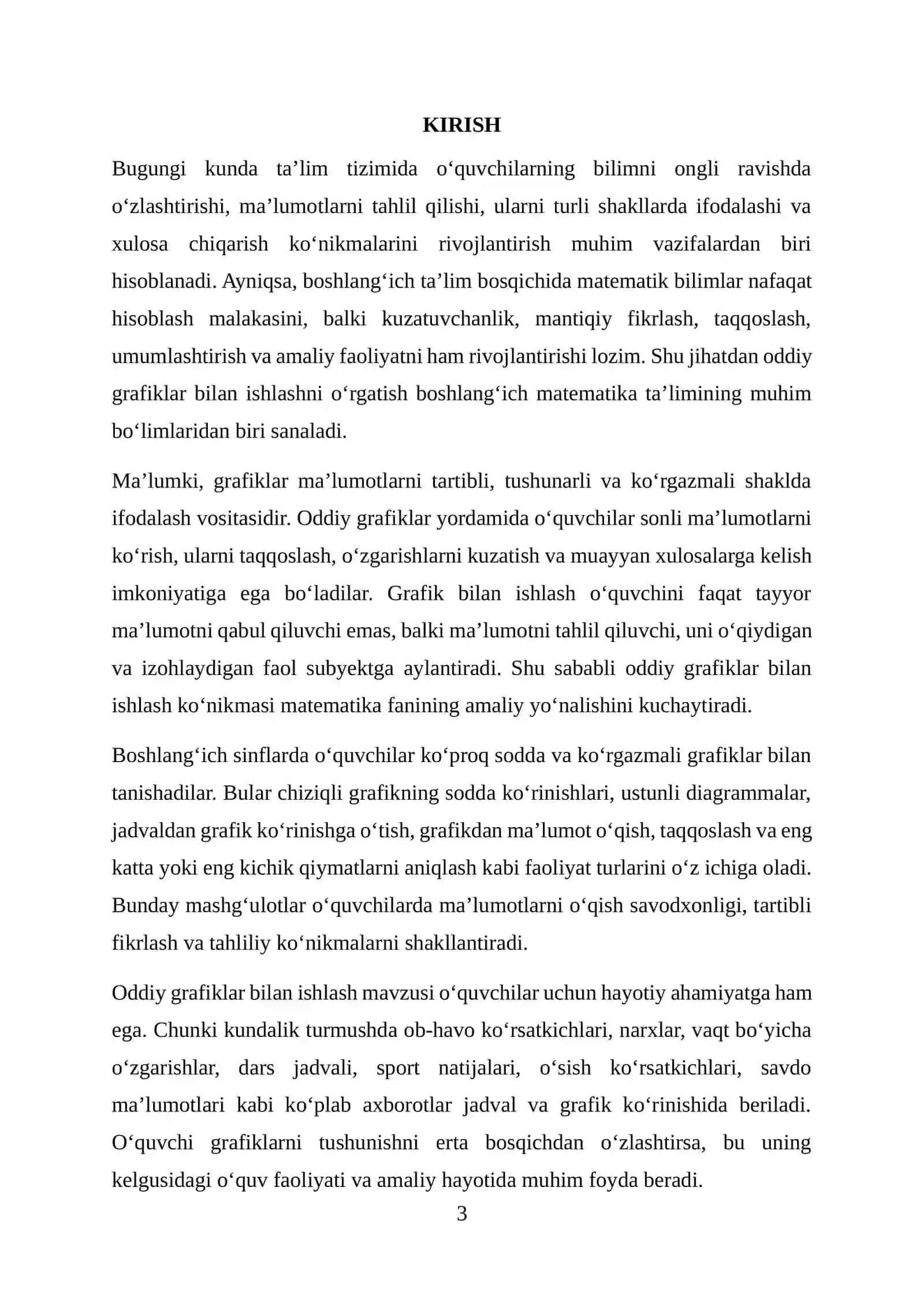 ODDIY GRAFIKLAR BILAN ISHLASH METODIKASI 3
