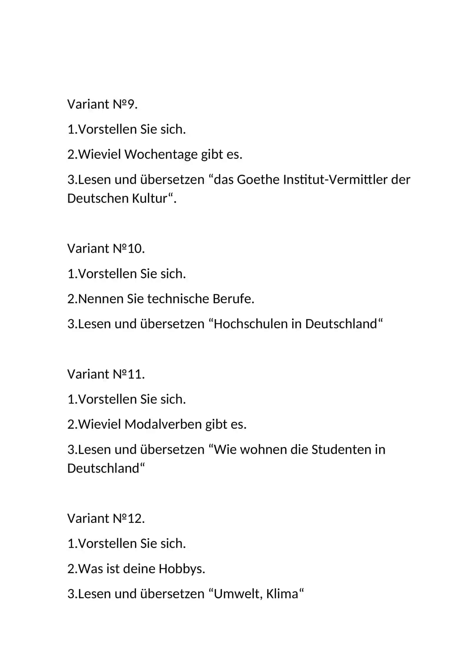 Die Variante für zweite Studienjahr 3