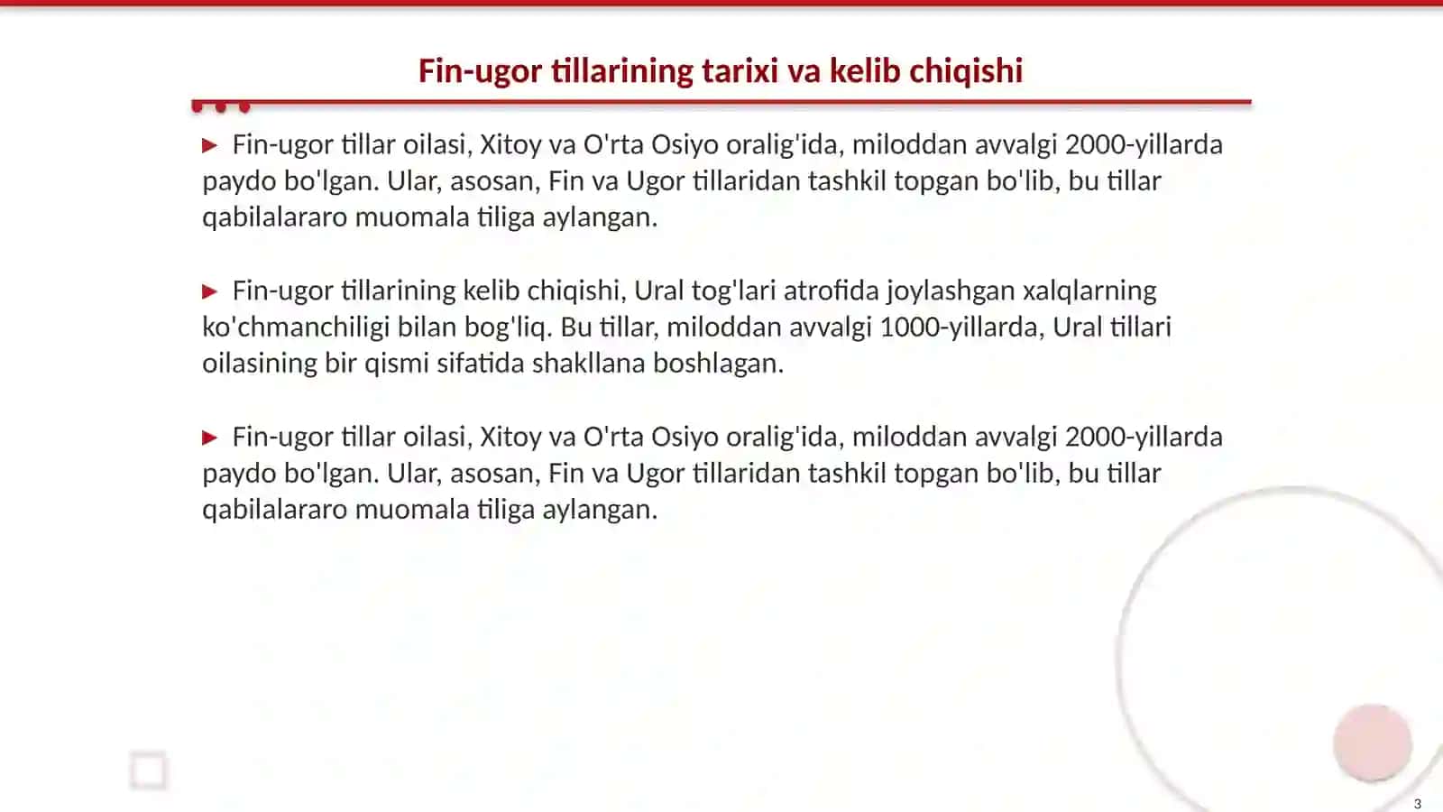 Fin-ugor tillar oilasi 3
