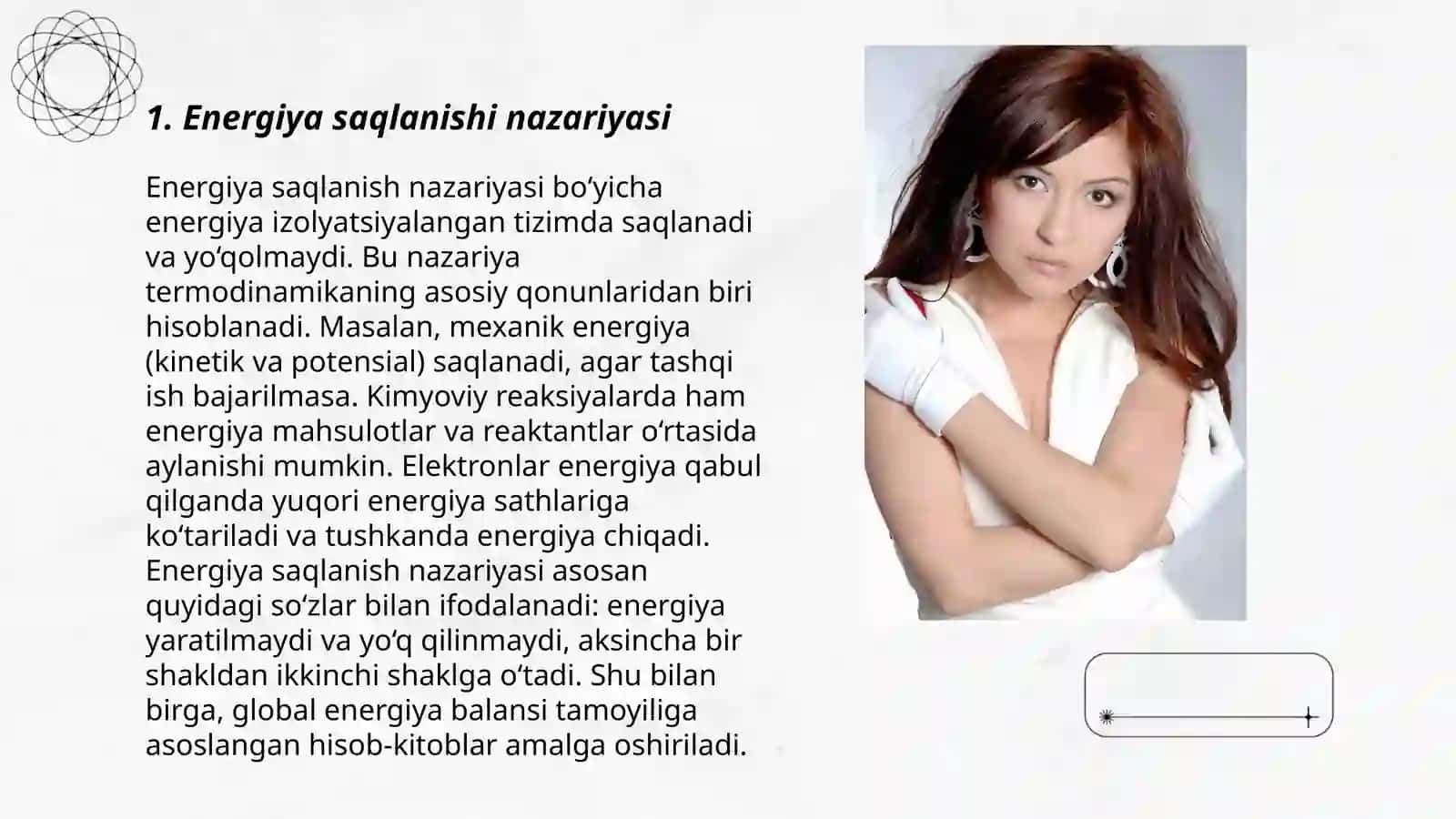 Energiya saqlanishi nazariyasi 3