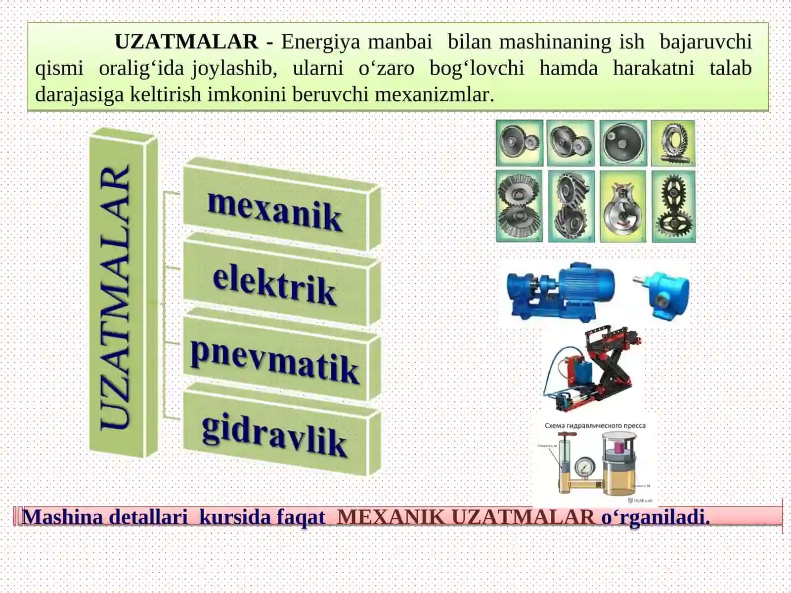 MEXANIK UZATMALAR VA ULARNI HOSOBLASH 3