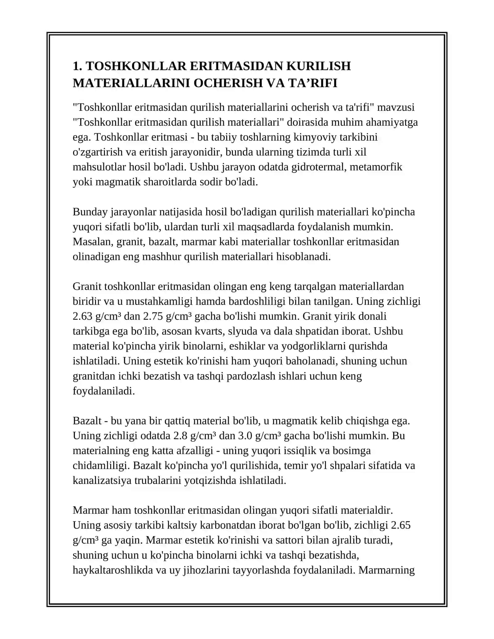Toshkonllar eritmasidan qurilish materiallari 3