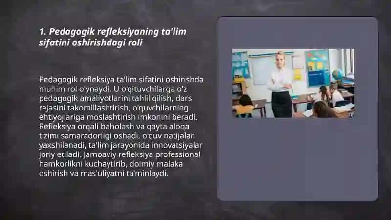 Ta‘limda pedagogik refleksiyaning ahamiyati 3