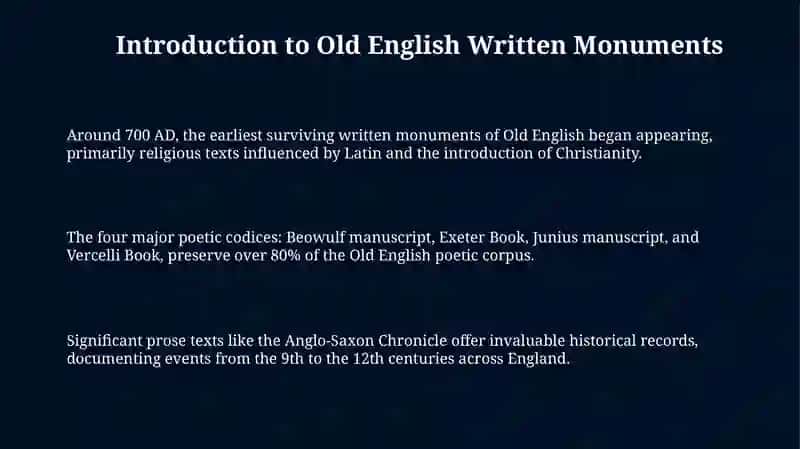Written monuments of Old English 3