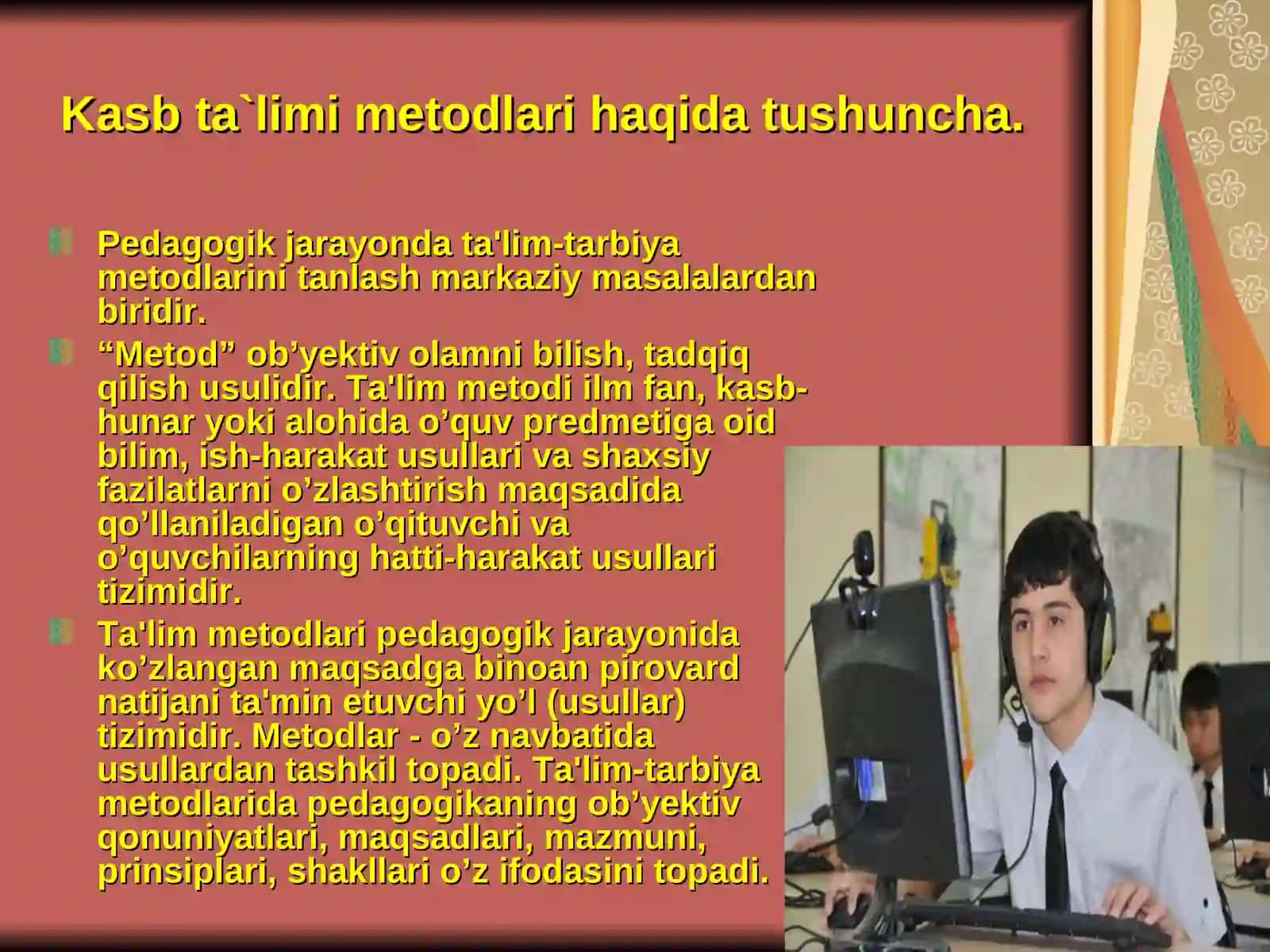 KASB TA'LIMI MЕTODLARI VA ULARNING UMUMIY TAVSIFNOMASI 3
