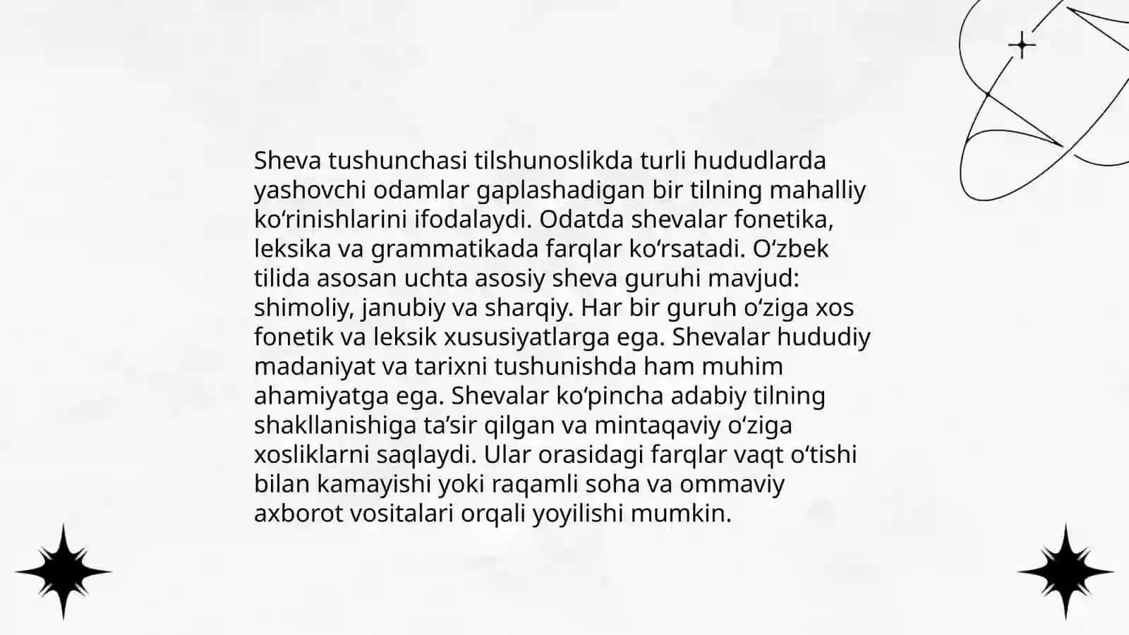 O’zbek xalq shevalari tasnifi 3