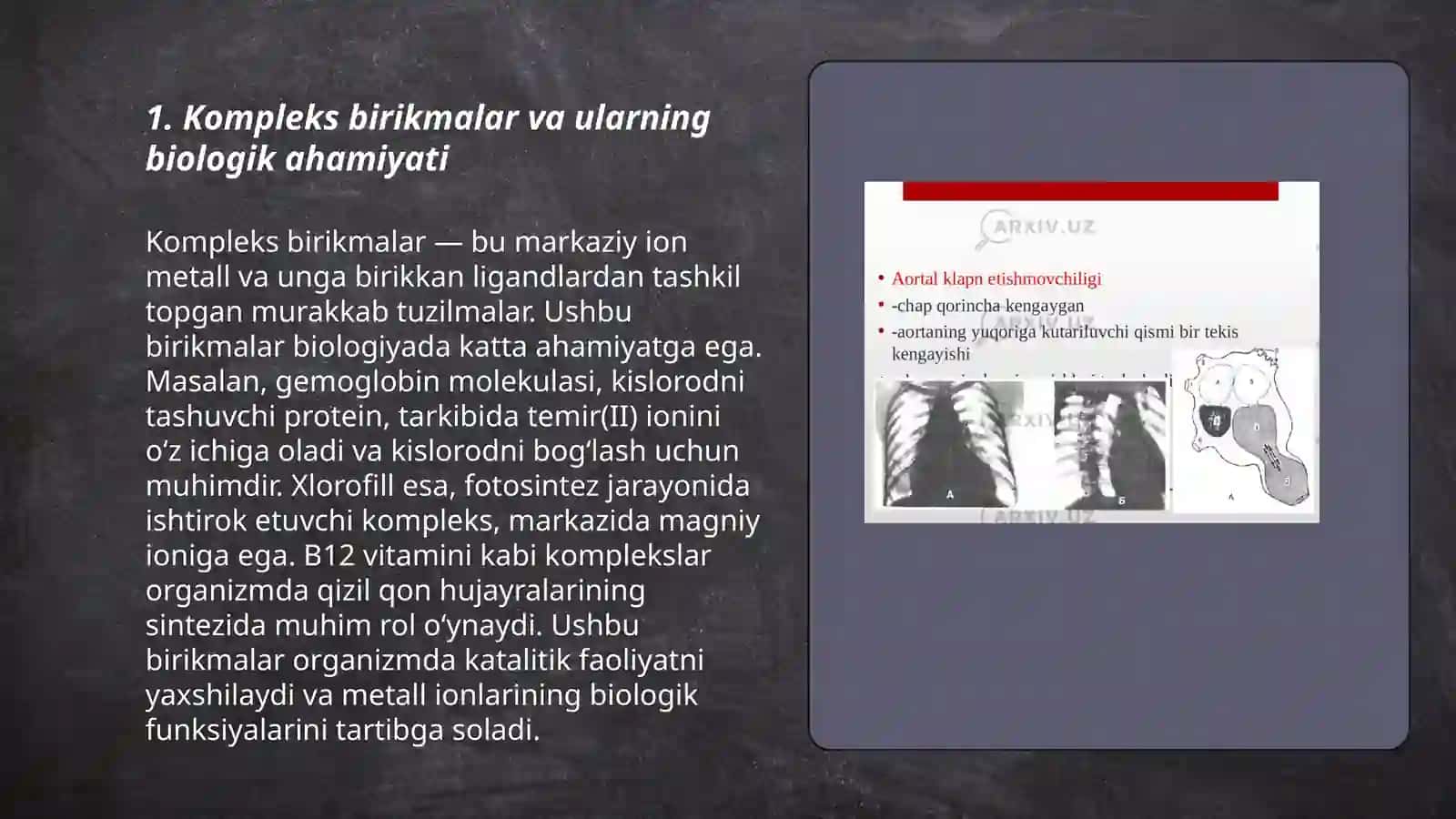 Kompleks birikmalarning organizmdagi roli 3