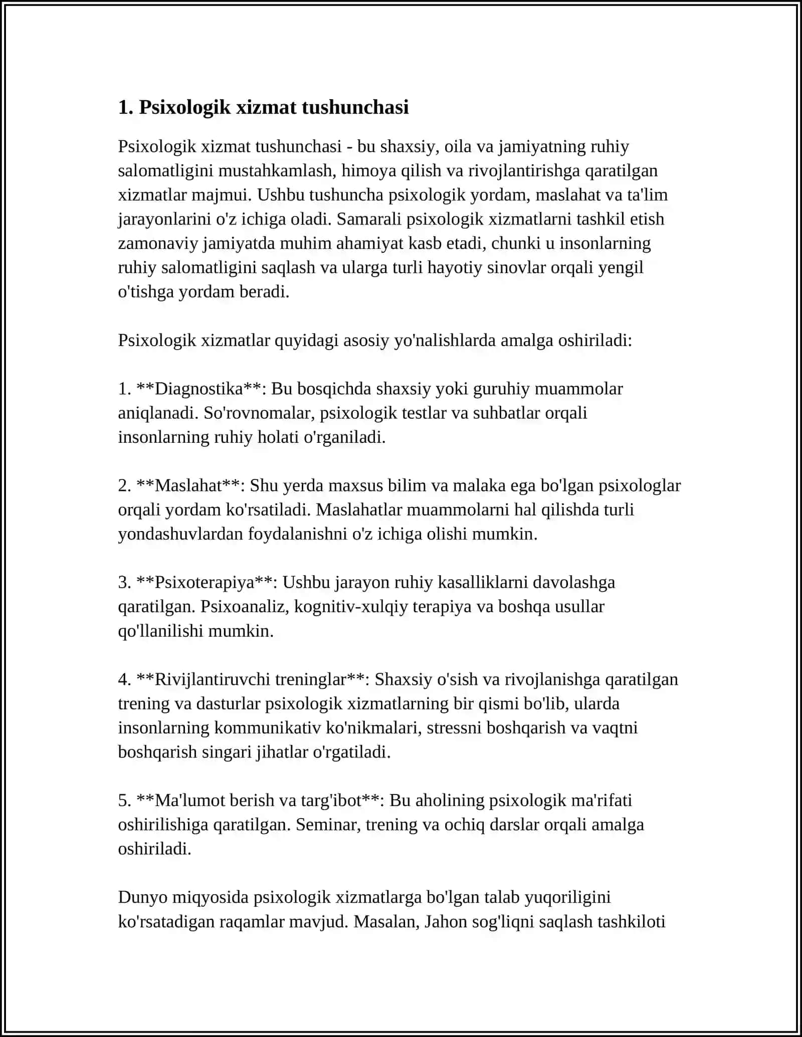 PSIXALOGIK HIZMAT TUZILISHI VA UNI BOSHQARISH 3