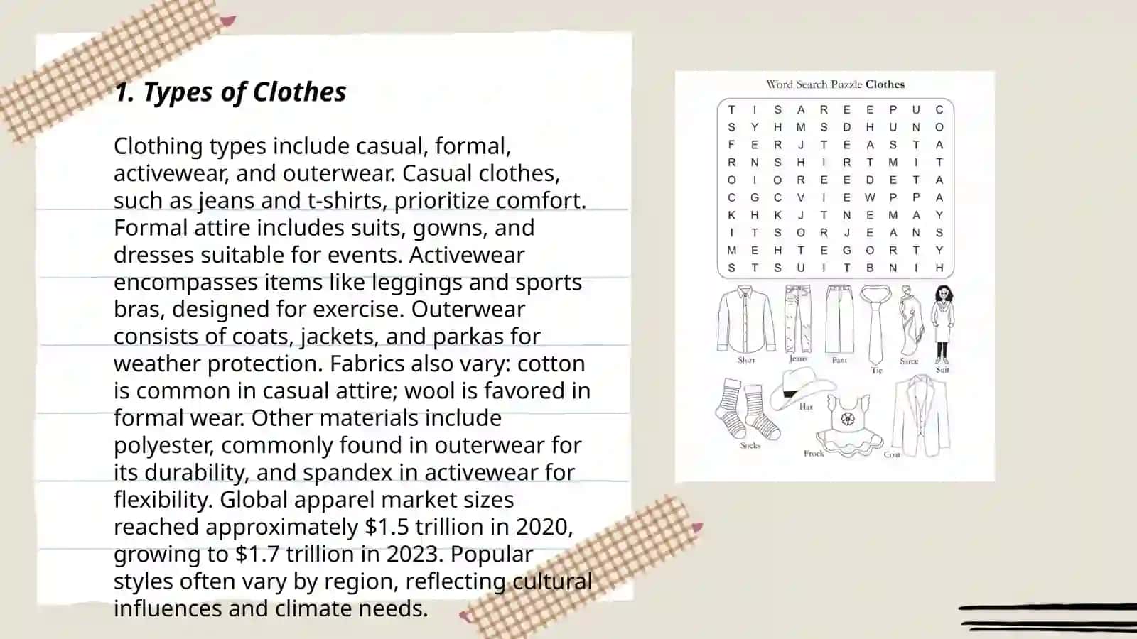 Clothes in english for kids 3