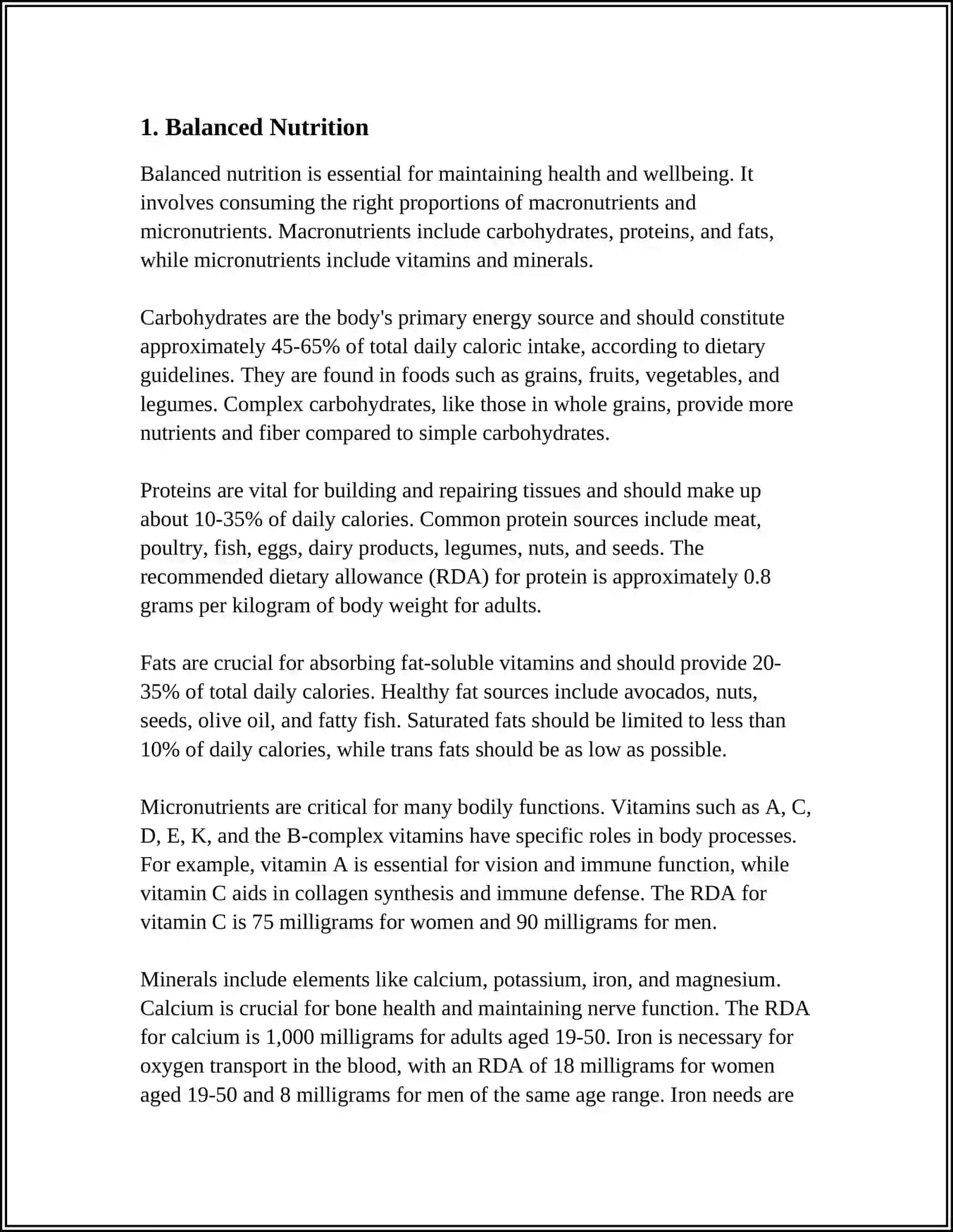 Balanced Nutrition 3