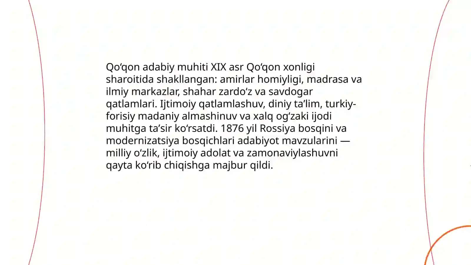 Qо‘qon adabiy muhiti. Amiriy, Muhammadsharif Gulxaniy hayoti va ijodi. "Zarbulmasal" asarining g‘oyaviy va badiiy xususiyatlari 3
