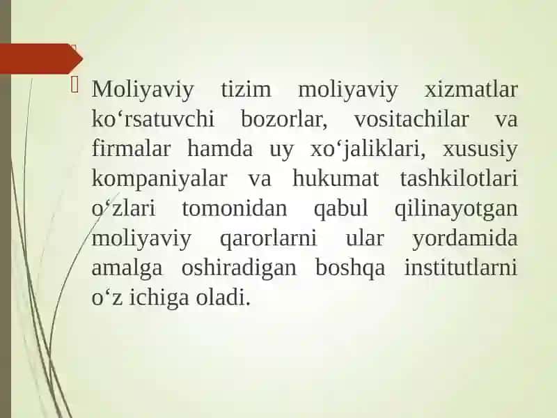 MOLIYAVIY TIZIM VA MOLIYAVIY OQIMLAR 3