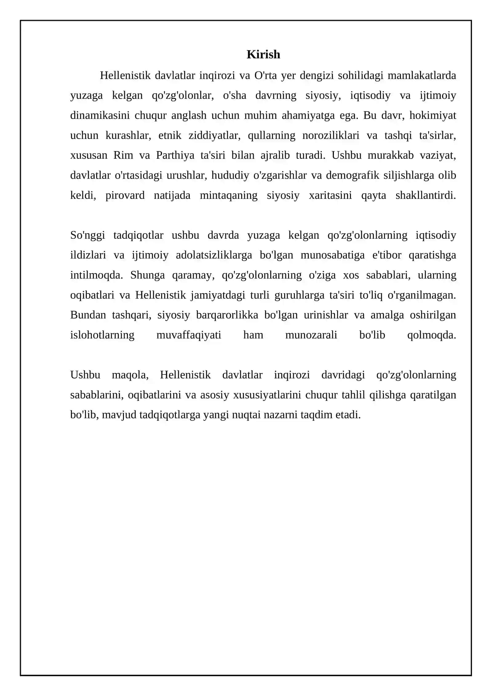 Ellinistik davlatlar krizisi oʻrta dengiz sohili mamlakatda qoʻzgʻolonlar 3