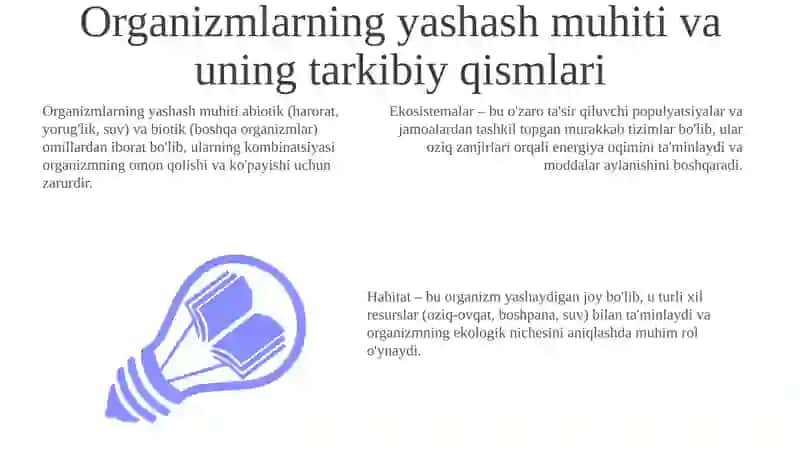 Organizmlarning yashash muhiti 3