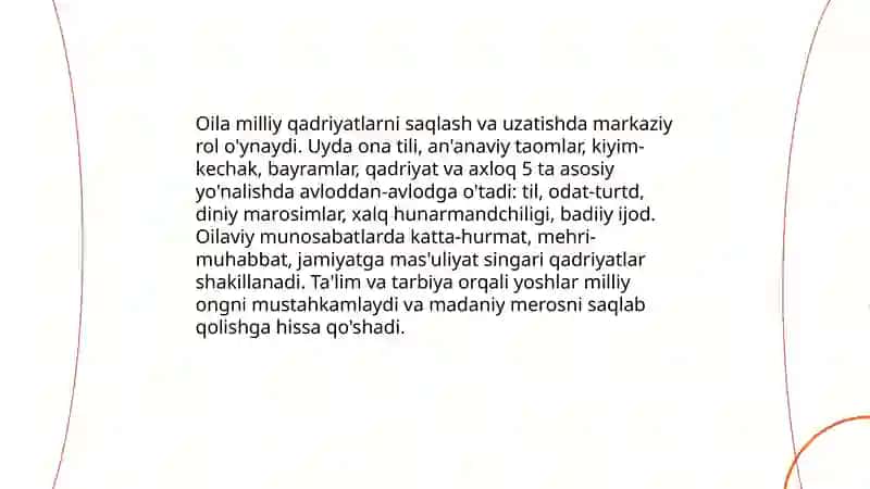 Oilaning qadryatlarga doir jihati 3