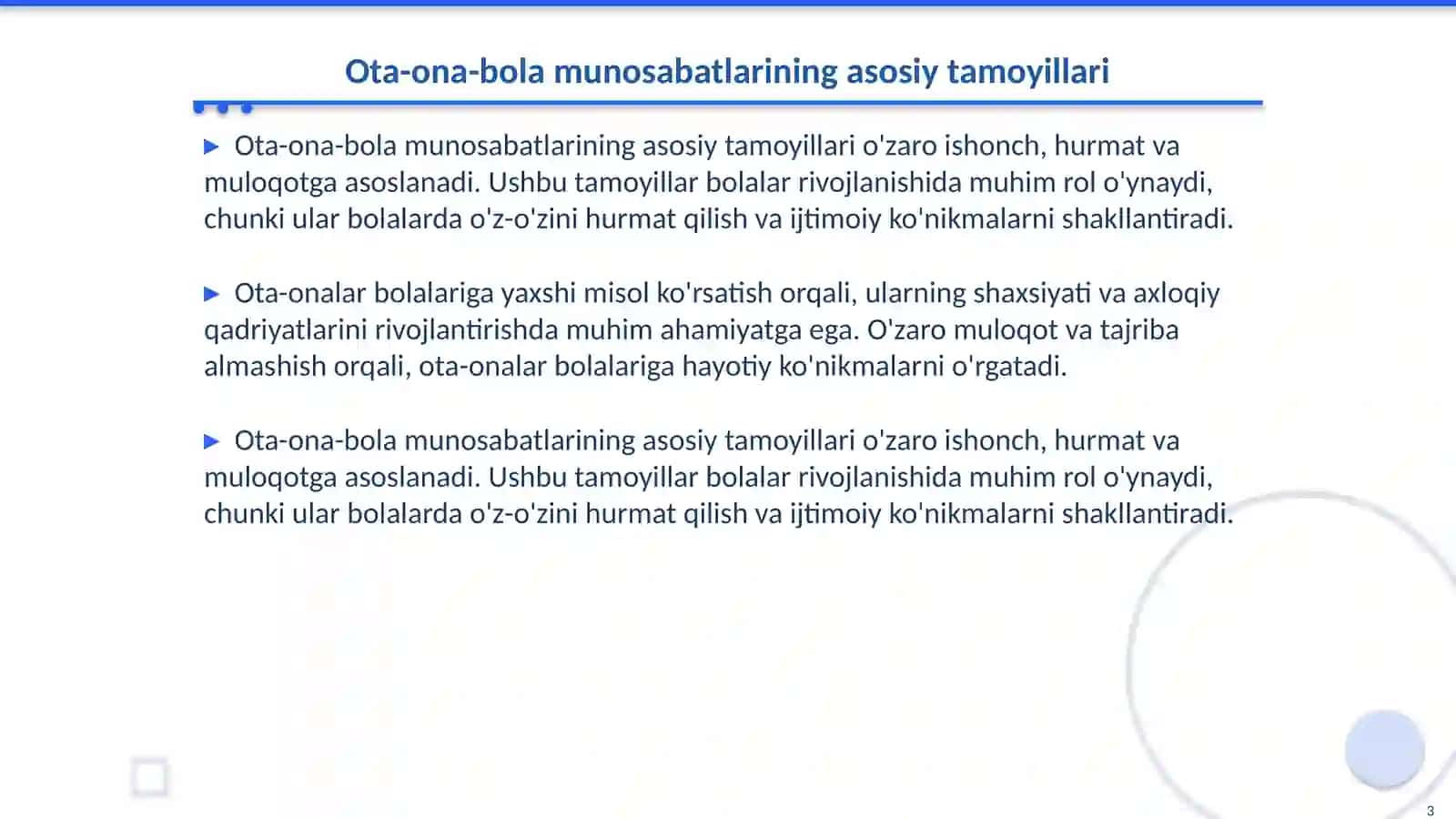 Ota-ona-bola munosabatlar tizimi 3