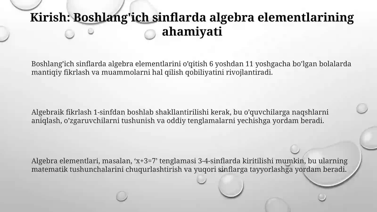 Boshlangʻichsinflardaalgebraelementlarinioʻrgatishgadoirmasalalaryechish 3
