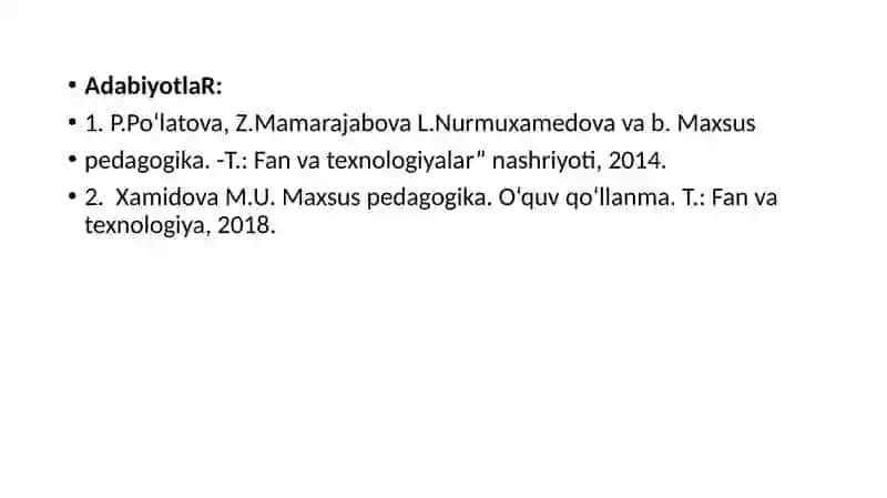 Ma’ruza: Maxsus ta’lim tizimi 3
