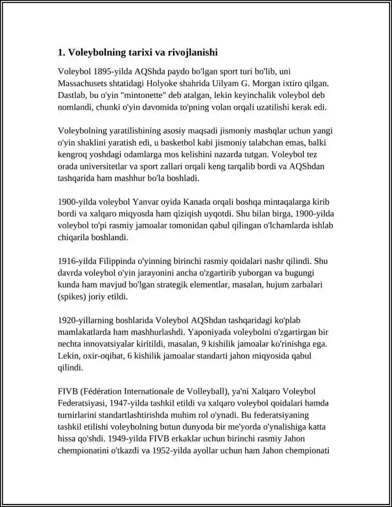 VOLLEYBOL SPORT O'YINLARI 3