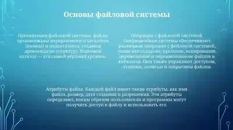Работа С Файловой Системой В Операционных Системах 3