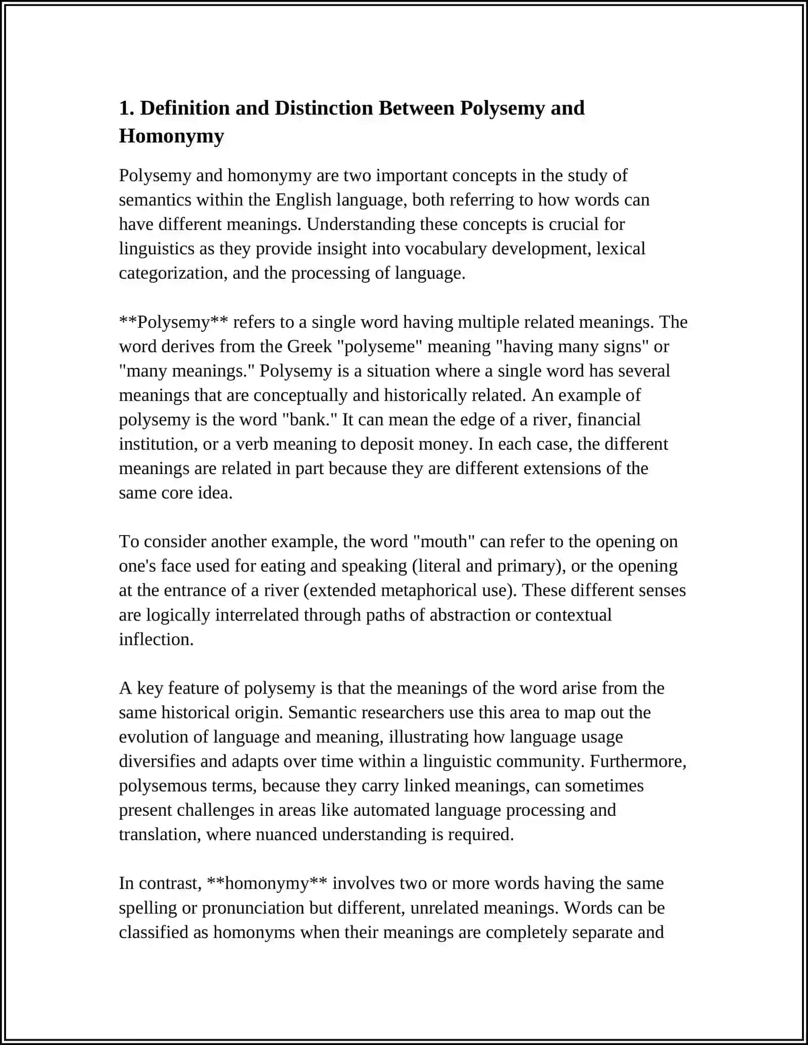 POLYSEMY AND HOMONYMY AS LINGUISTIC PHENOMENA 3