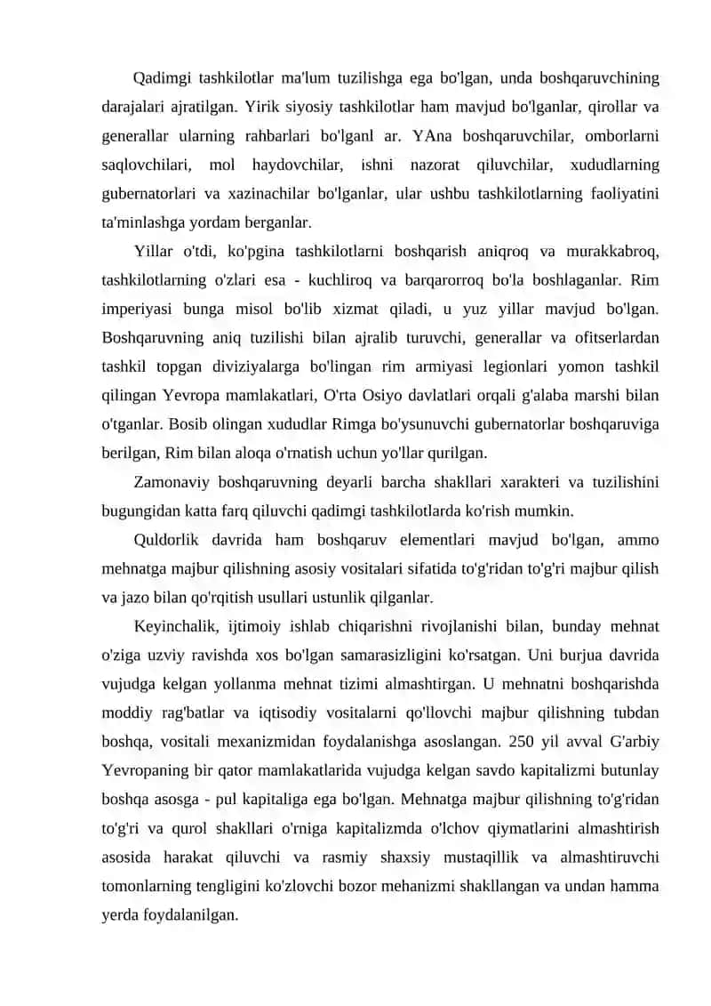 Menejmentning paydo bo’lish tarixi 3