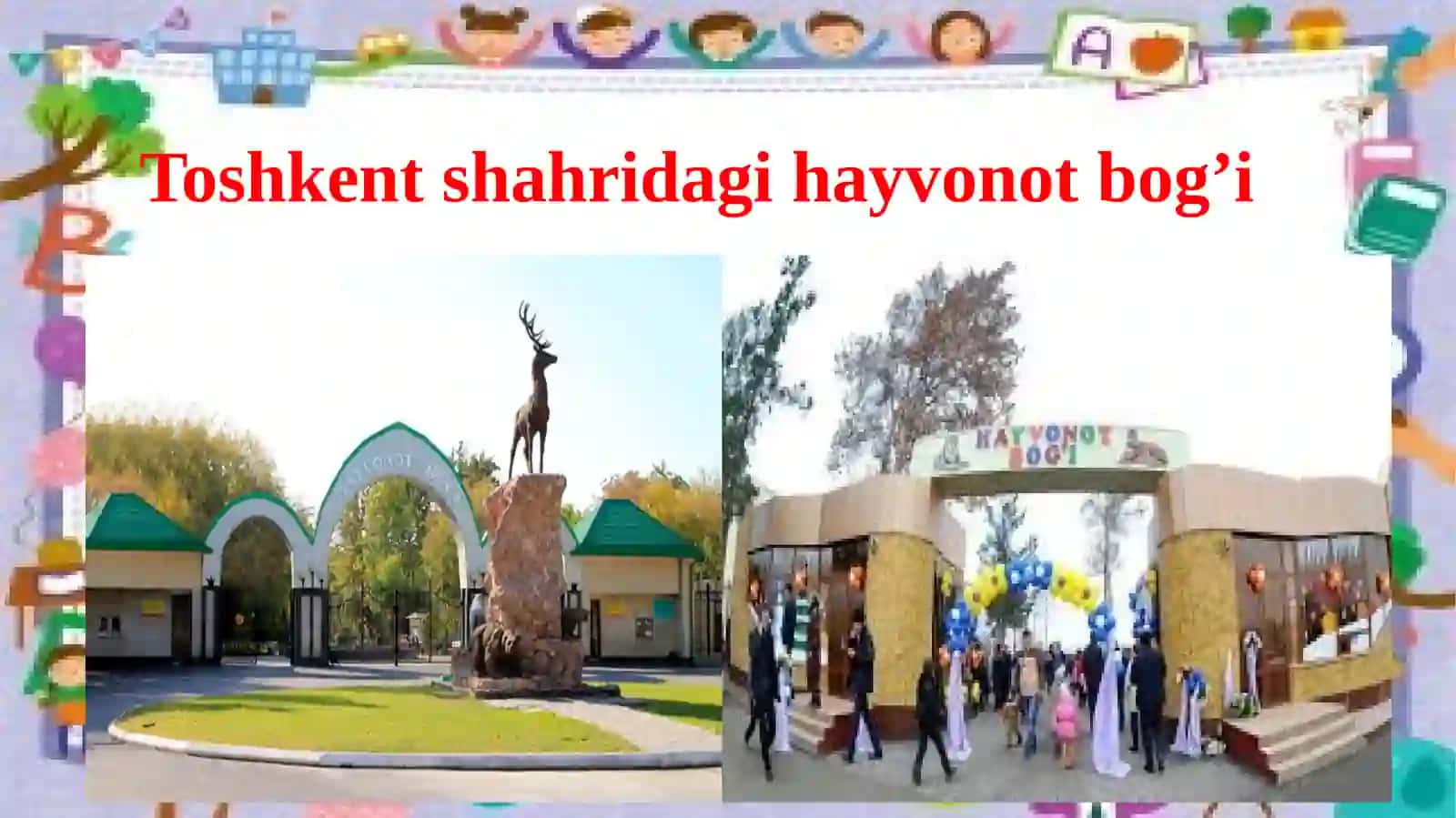3-sinf Ona tili Hayvonot bog'ida mavzuda dars taqdimoti 3