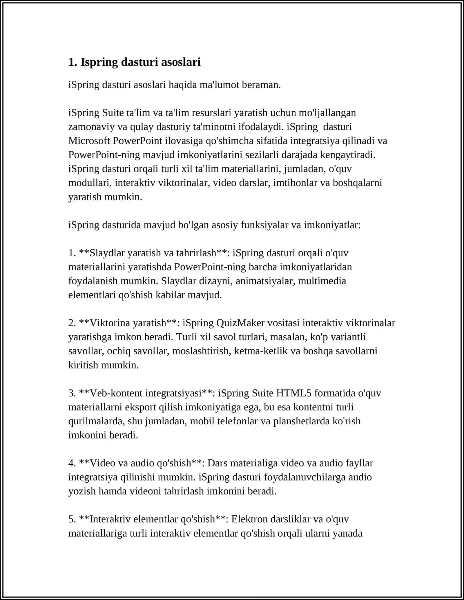 ISPRING DASTURI 3