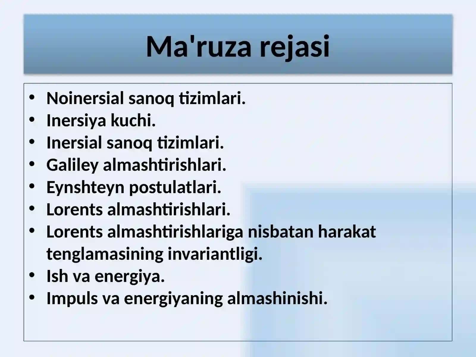 NOINERSIALSANOQ TIZIMLARI 3