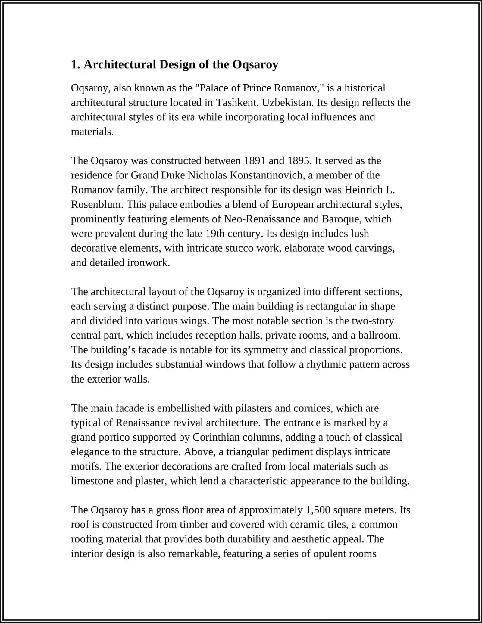HISTORY OF THE OQSAROY IN SHAKHRISABZ 3