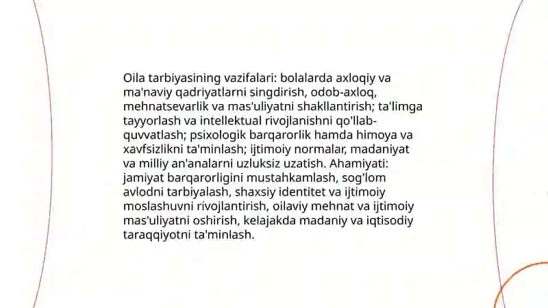 Oila tarbiyasi asoslari 3