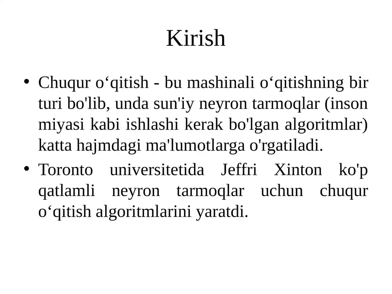 Chuqur o‘qitish algoritmlari. Koʻpqatlamli perseptron 3