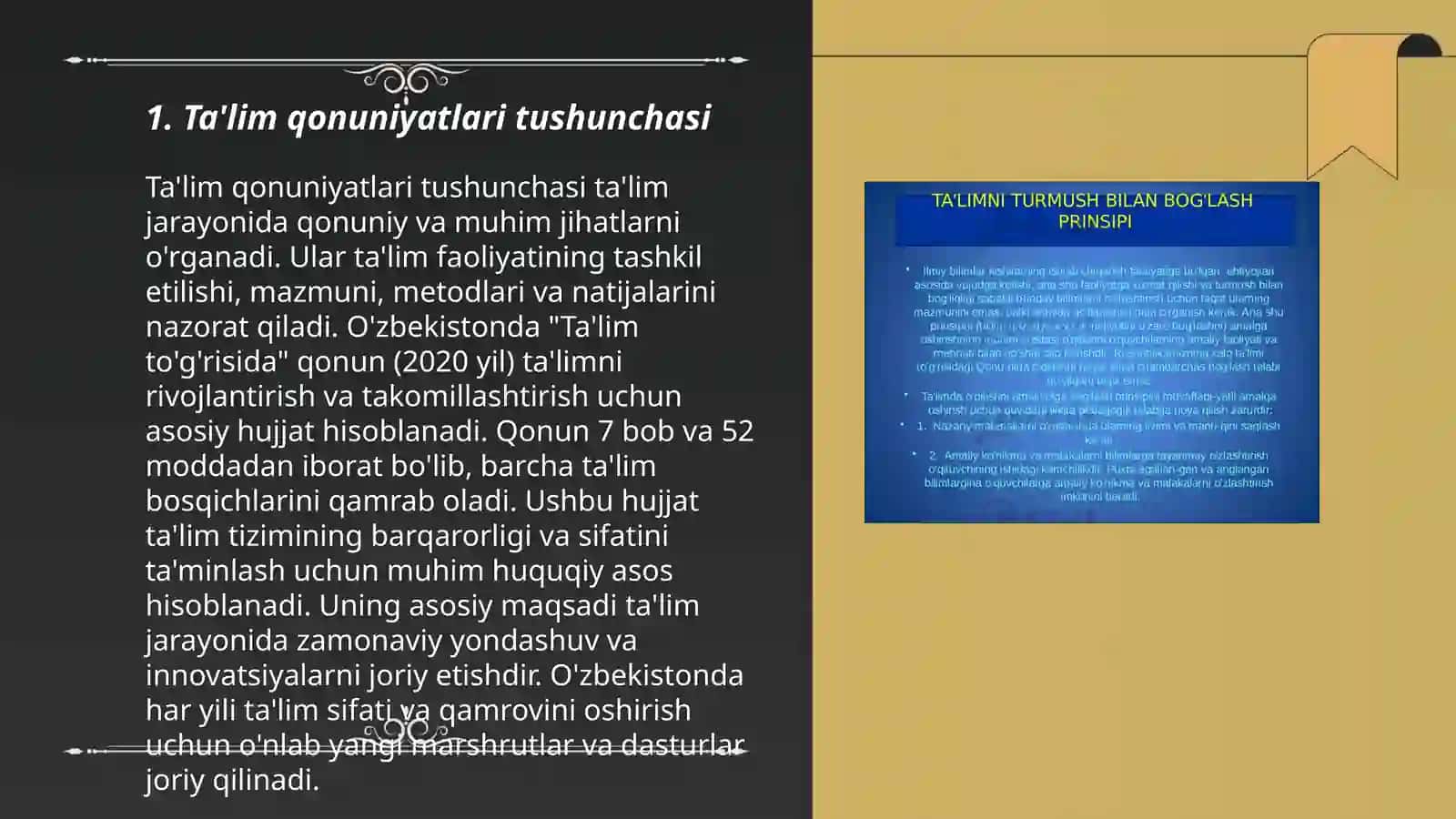 Ta'lim qonuniyatlari va tamoyillari 3