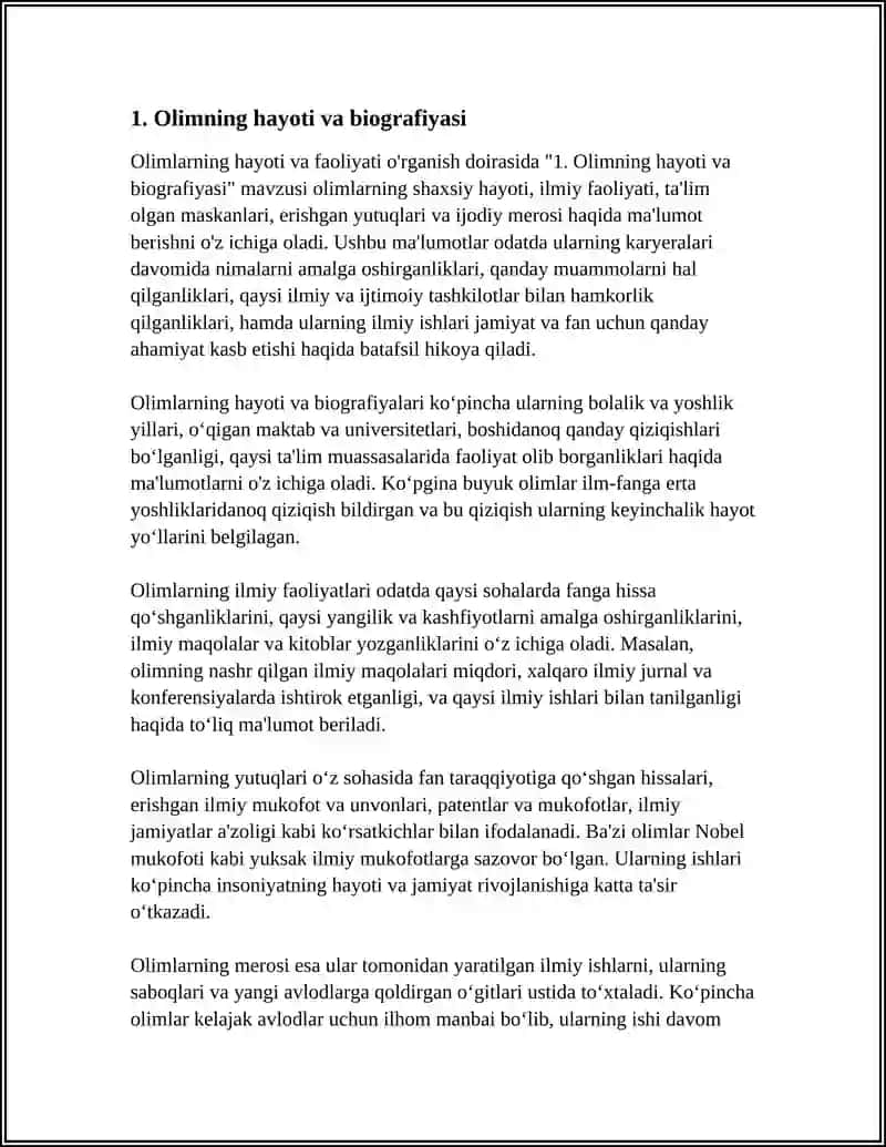 OLIMLARNING HAYOTI VA FAOLIYATINI O'RGANISH 3