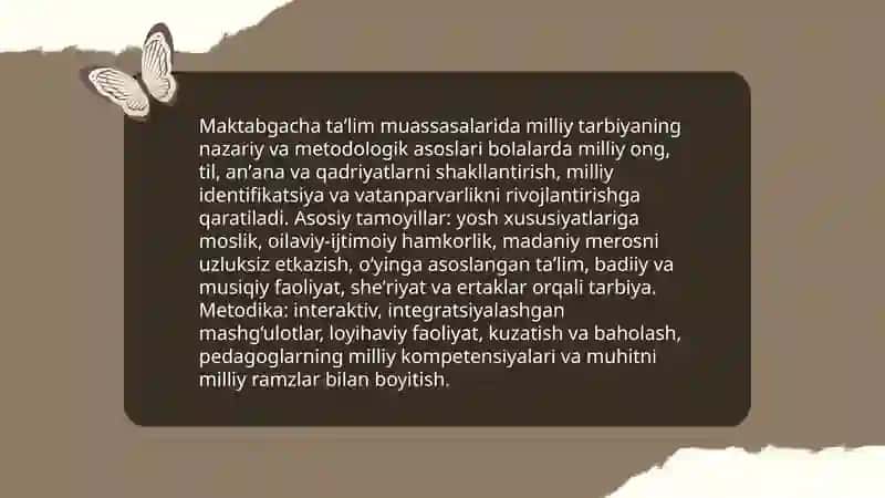 MAKTABGACHA TAʼLIM MUASSASALARIDA MILLIY TARBIYA 3