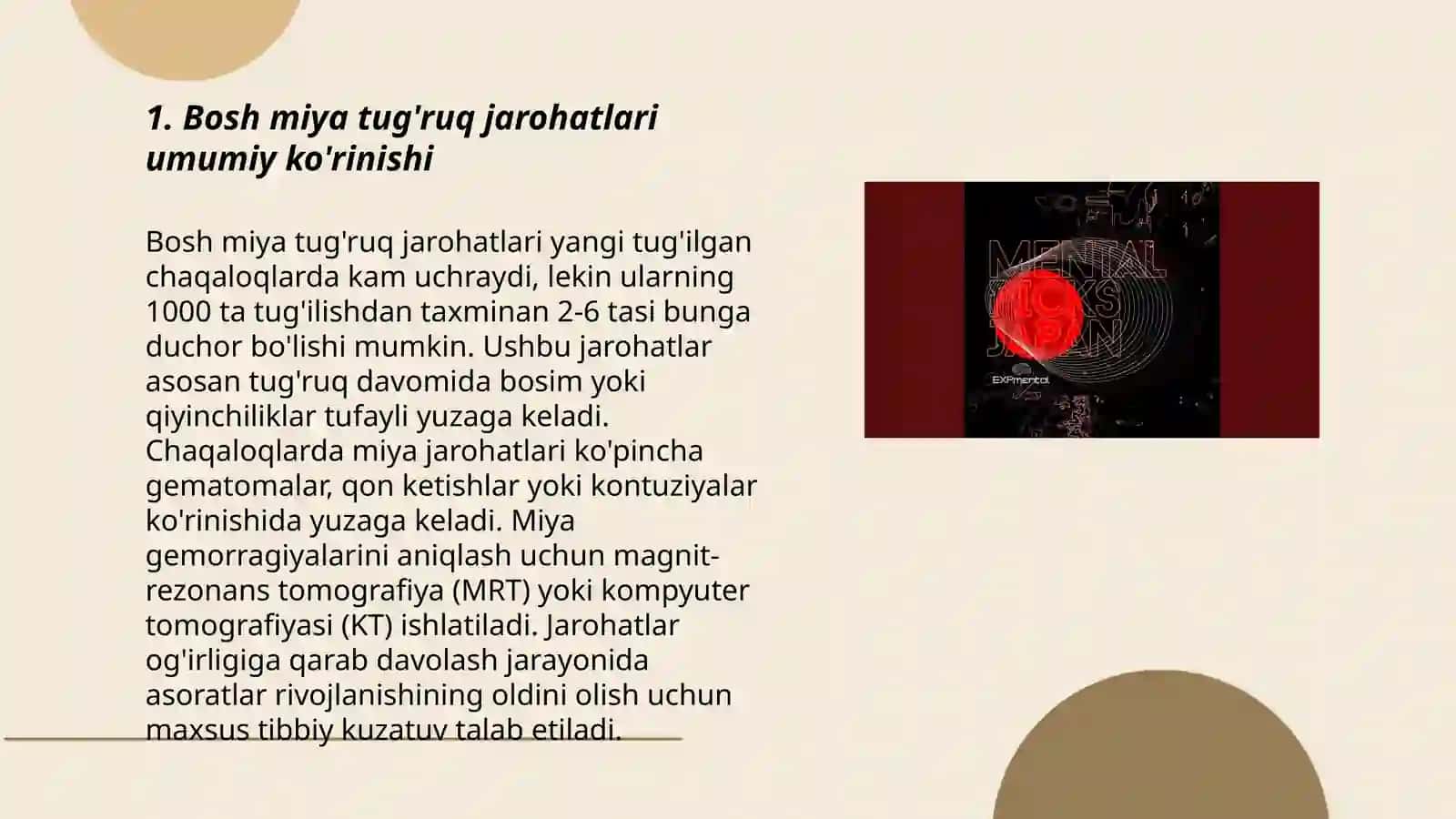 Bosh miya tug'ruq jarohatlari 3