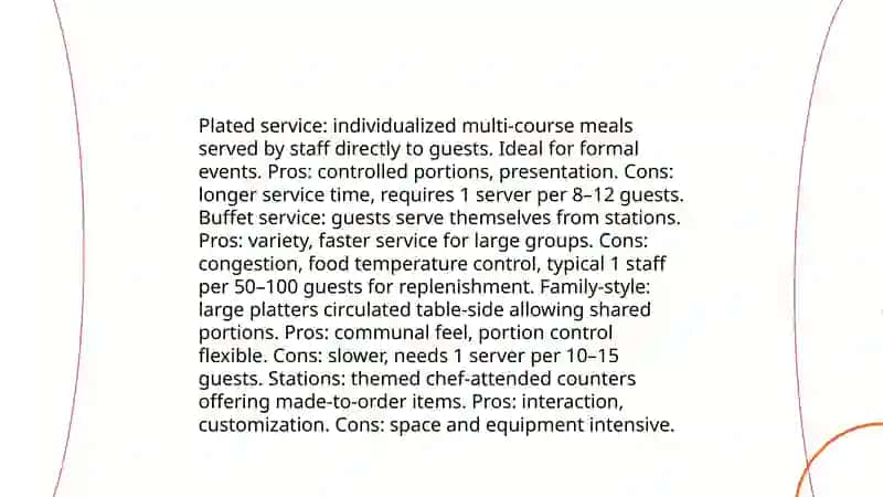 Organization of service at banquets 3
