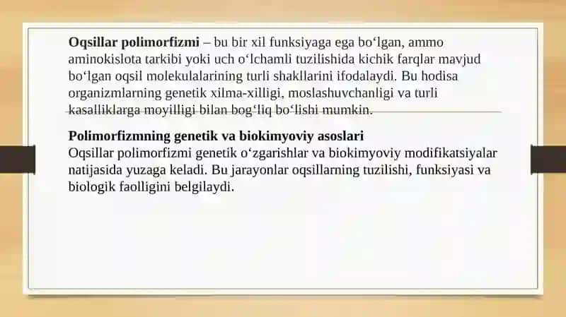 Oqsillar polimorfizmi 3