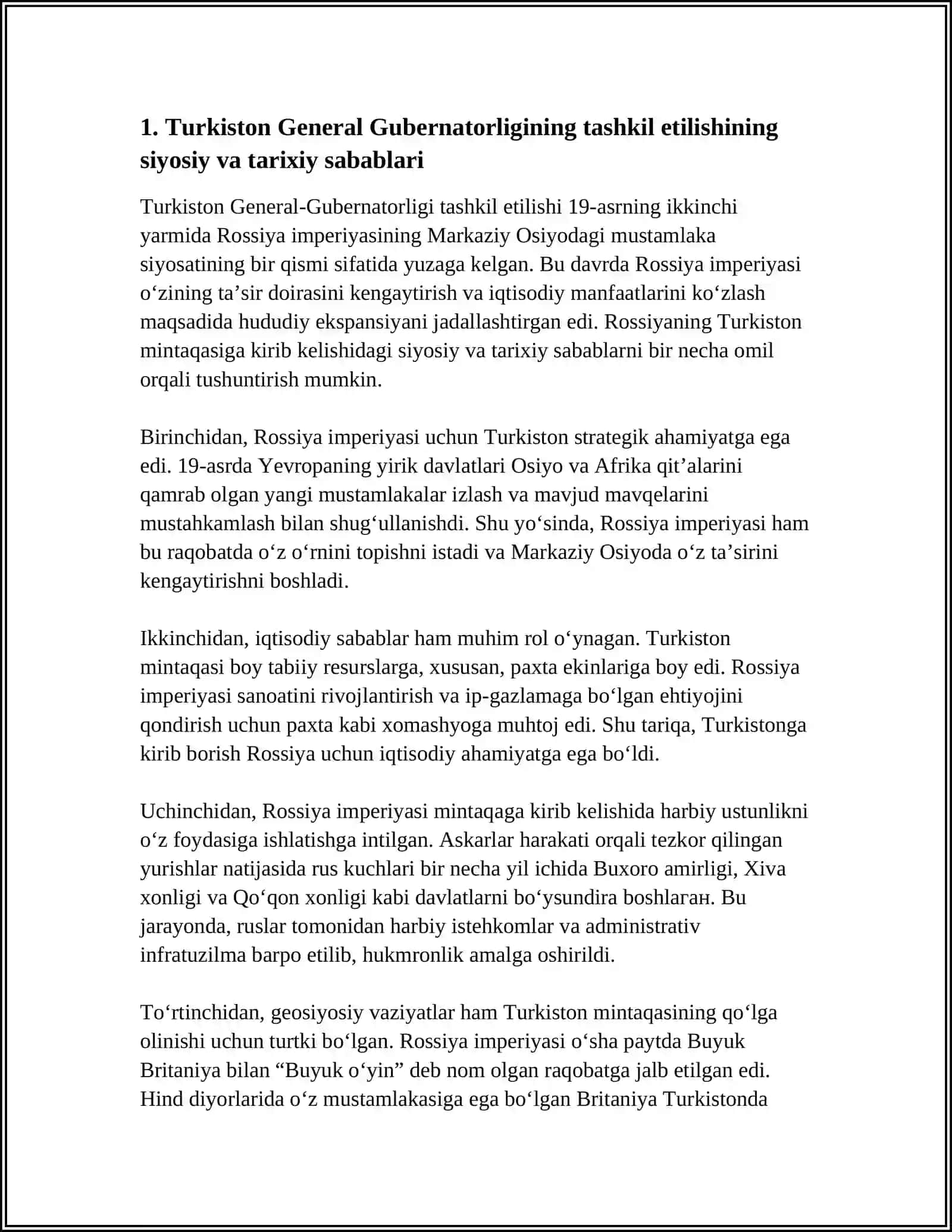 TURKISTON GENERAL GUBERNATORLIGINING TASHKIL ETILISHI VA UNING MAʼMURIY TUZILISHI 3