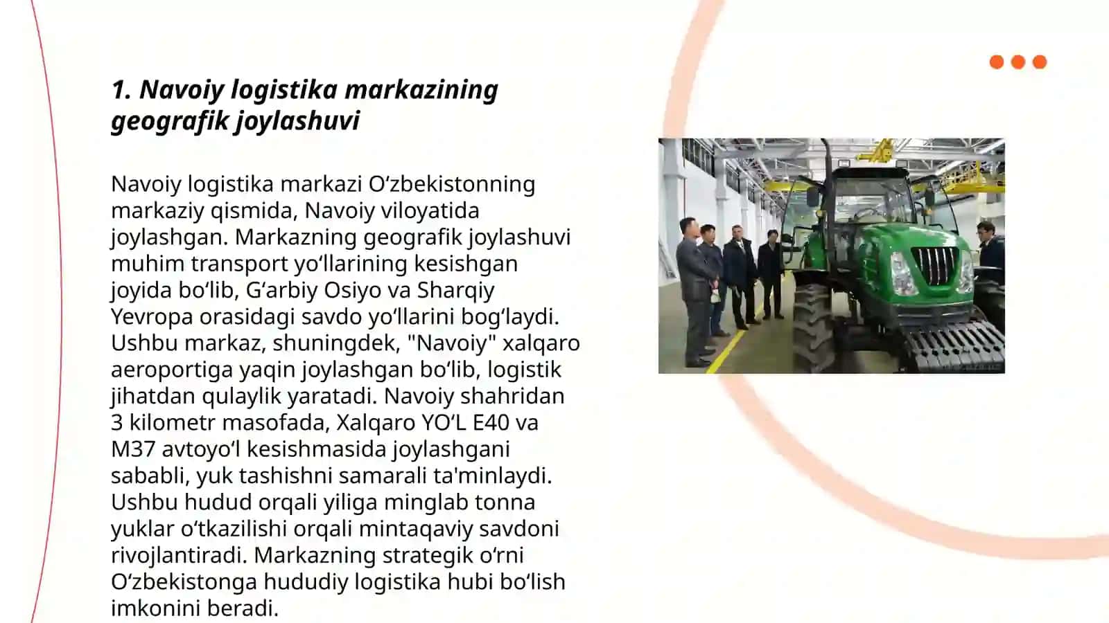Navoiy logistik markazining yutuqlari va rivojlantirish muammolari 3