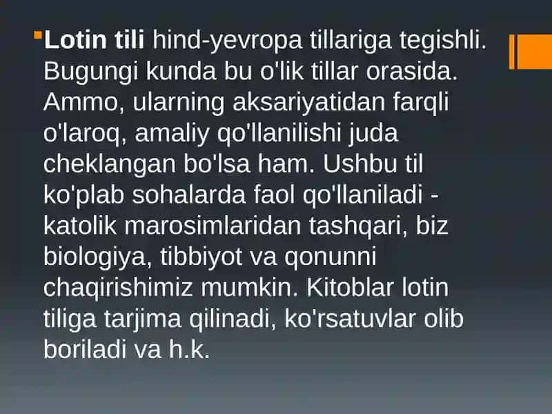 Zamonaviy tillarda lotinshunoslik 3